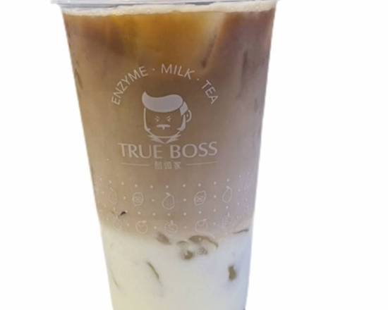 Fresh Milk Tea with Grass Jelly (鲜草鲜奶茶)